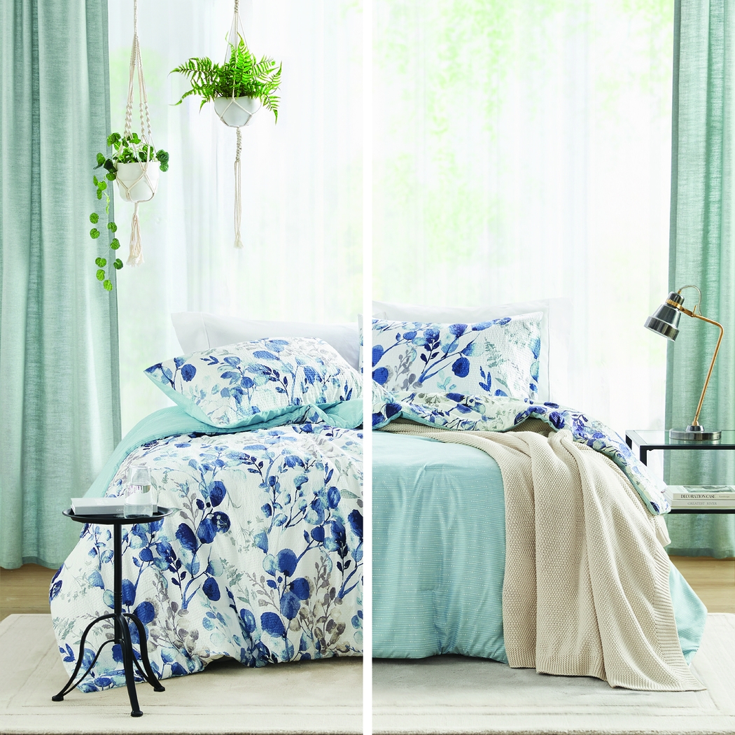 Croadea Blue Full/Queen 3 Pc Comforter Set - Thumbnail - Image 13