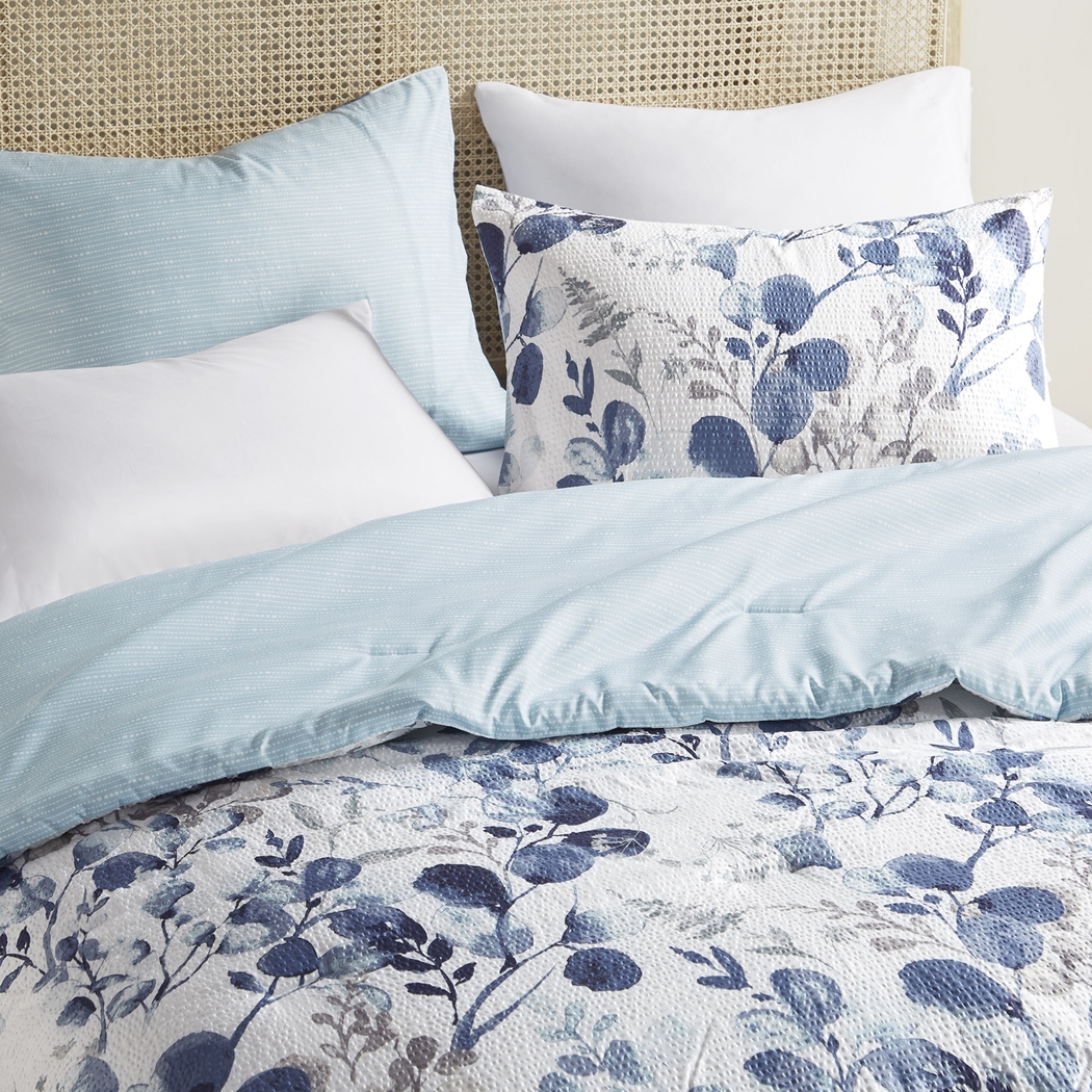 Croadea Blue Full/Queen 3 Pc Comforter Set - Thumbnail - Image 20