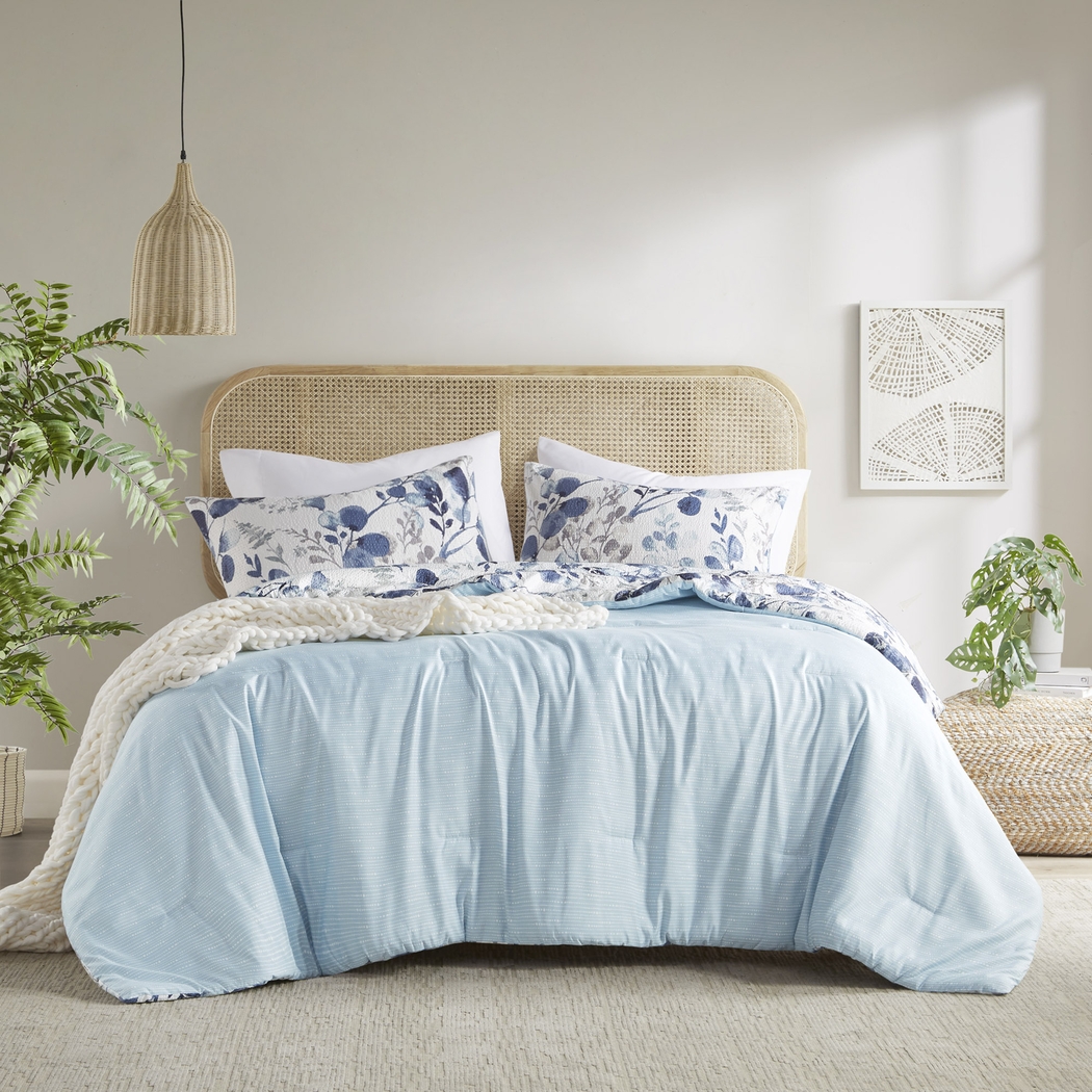 Croadea Blue Full/Queen 3 Pc Comforter Set - Thumbnail - Image 5