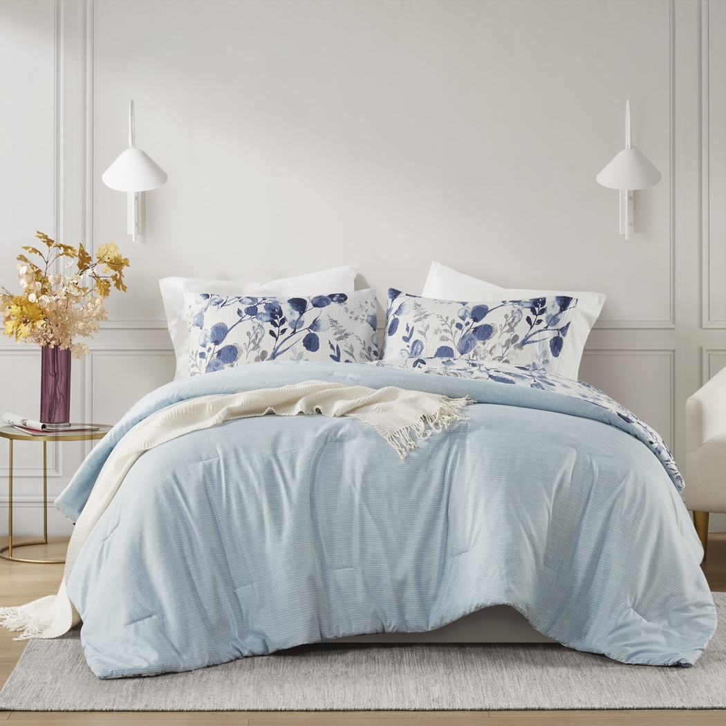 Croadea Blue Full/Queen 3 Pc Comforter Set - Thumbnail - Image 6