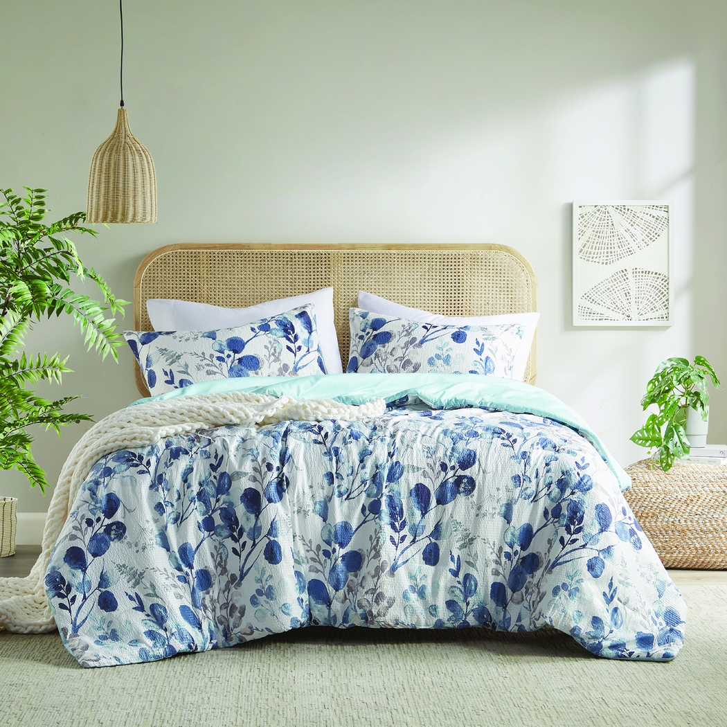 Croadea Blue Full/Queen 3 Pc Comforter Set - Thumbnail - Image 9