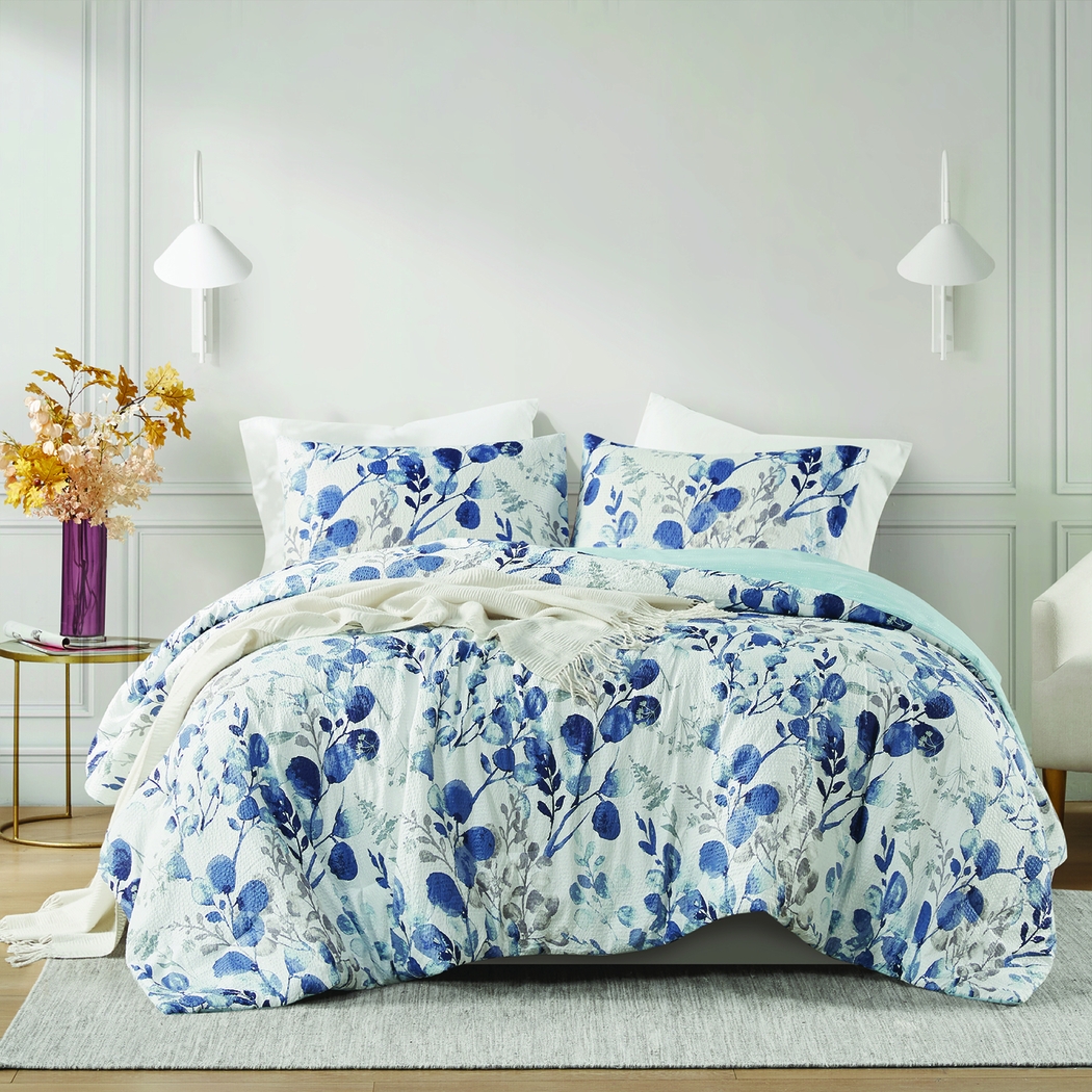 Croadea Blue Full/Queen 3 Pc Comforter Set - Thumbnail - Image 1