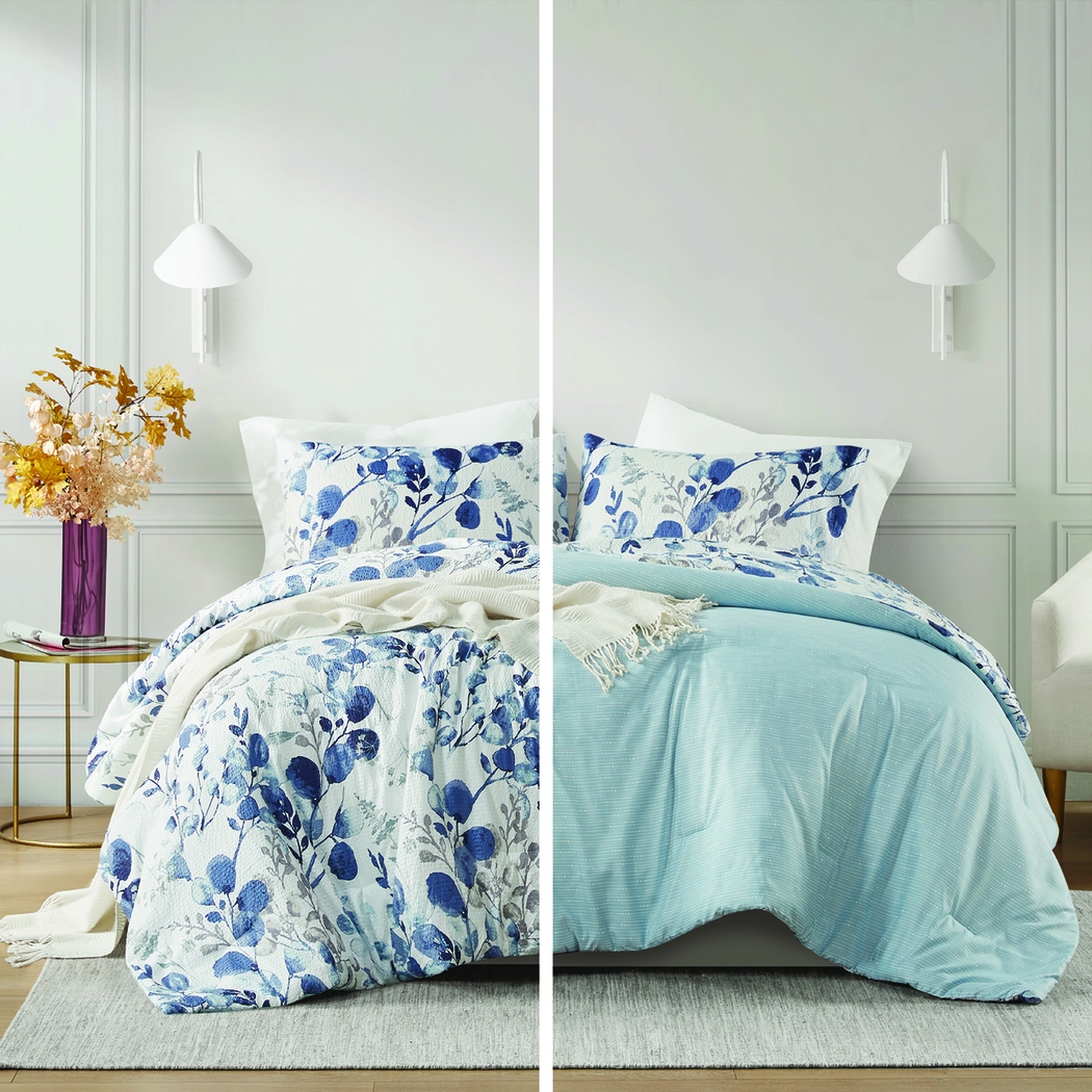 Croadea Blue King/California King 3 Pc Comforter Set - Thumbnail - Image 12
