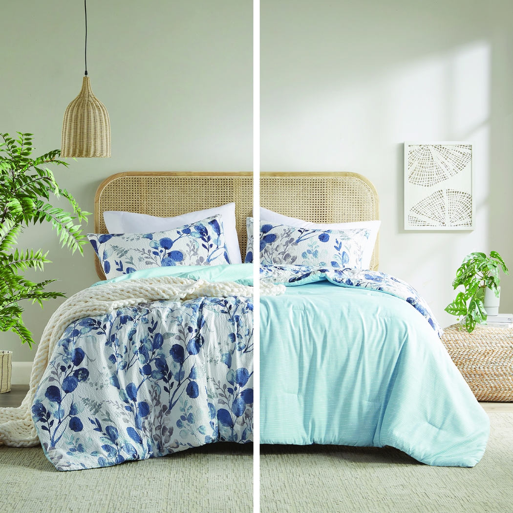 Croadea Blue King/California King 3 Pc Comforter Set - Thumbnail - Image 14