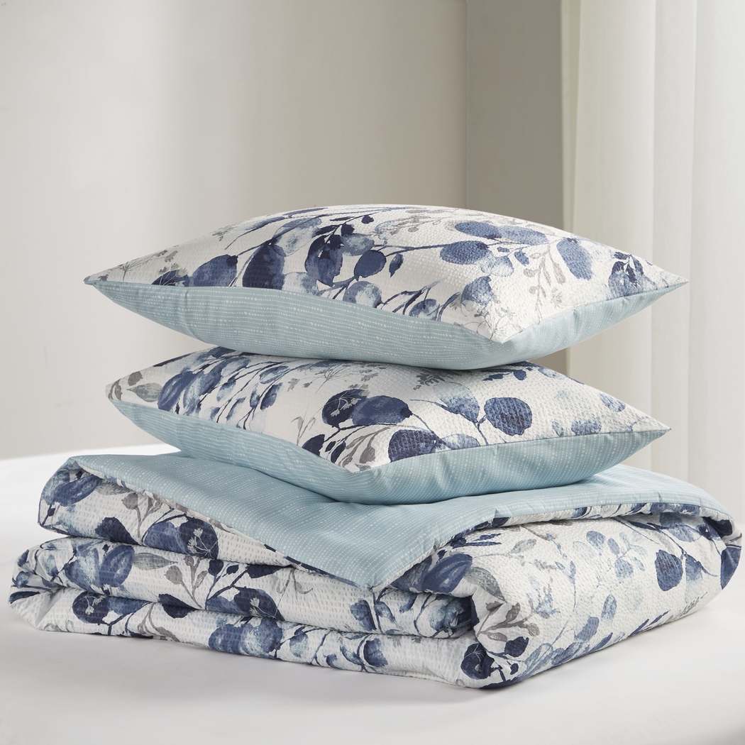 Croadea Blue King/California King 3 Pc Comforter Set - Thumbnail - Image 19