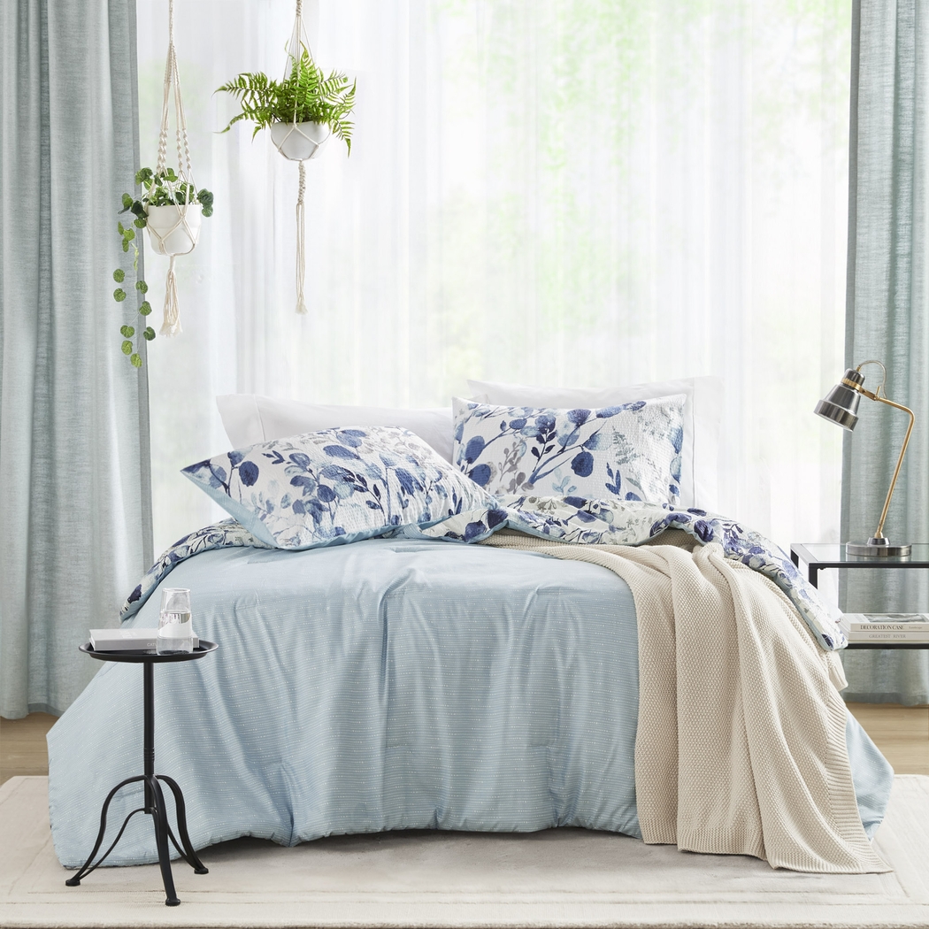 Croadea Blue King/California King 3 Pc Comforter Set - Thumbnail - Image 7