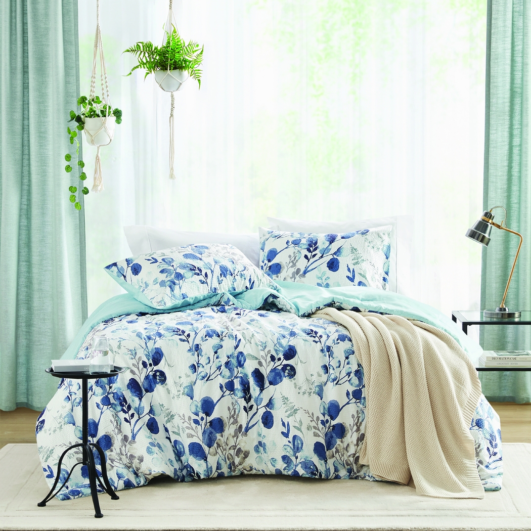 Croadea Blue King/California King 3 Pc Comforter Set - Thumbnail - Image 8