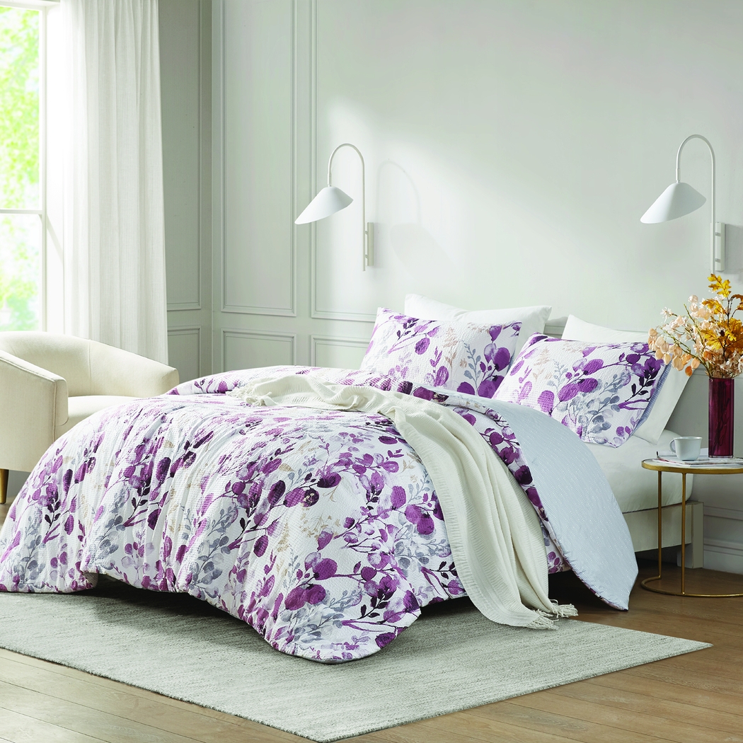 Croadea Purple Full/Queen 3 Pc Comforter Set - Thumbnail - Image 2