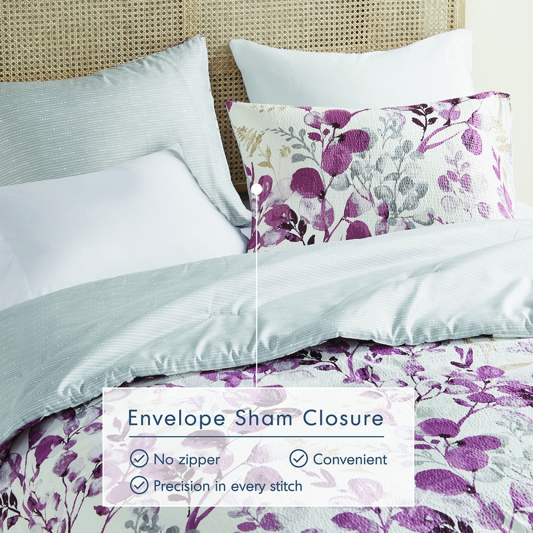 Croadea Purple Full/Queen 3 Pc Comforter Set - Thumbnail - Image 11