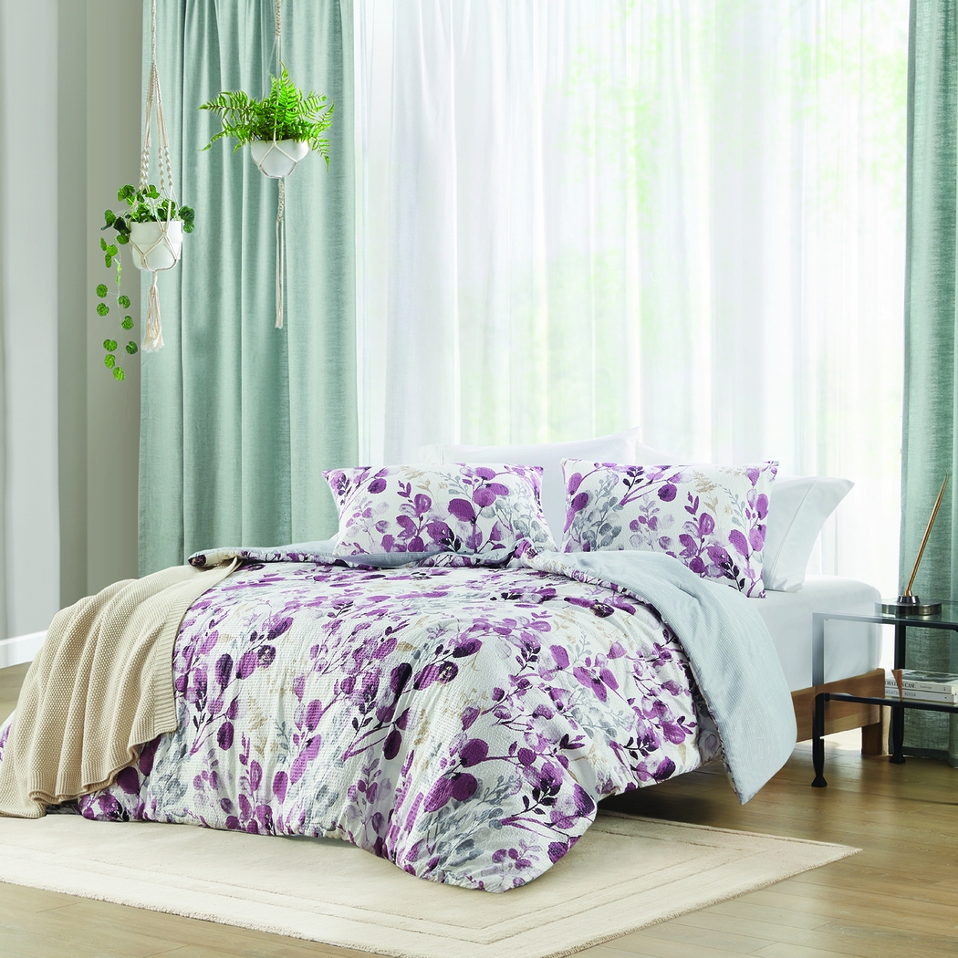 Croadea Purple Full/Queen 3 Pc Comforter Set - Thumbnail - Image 3