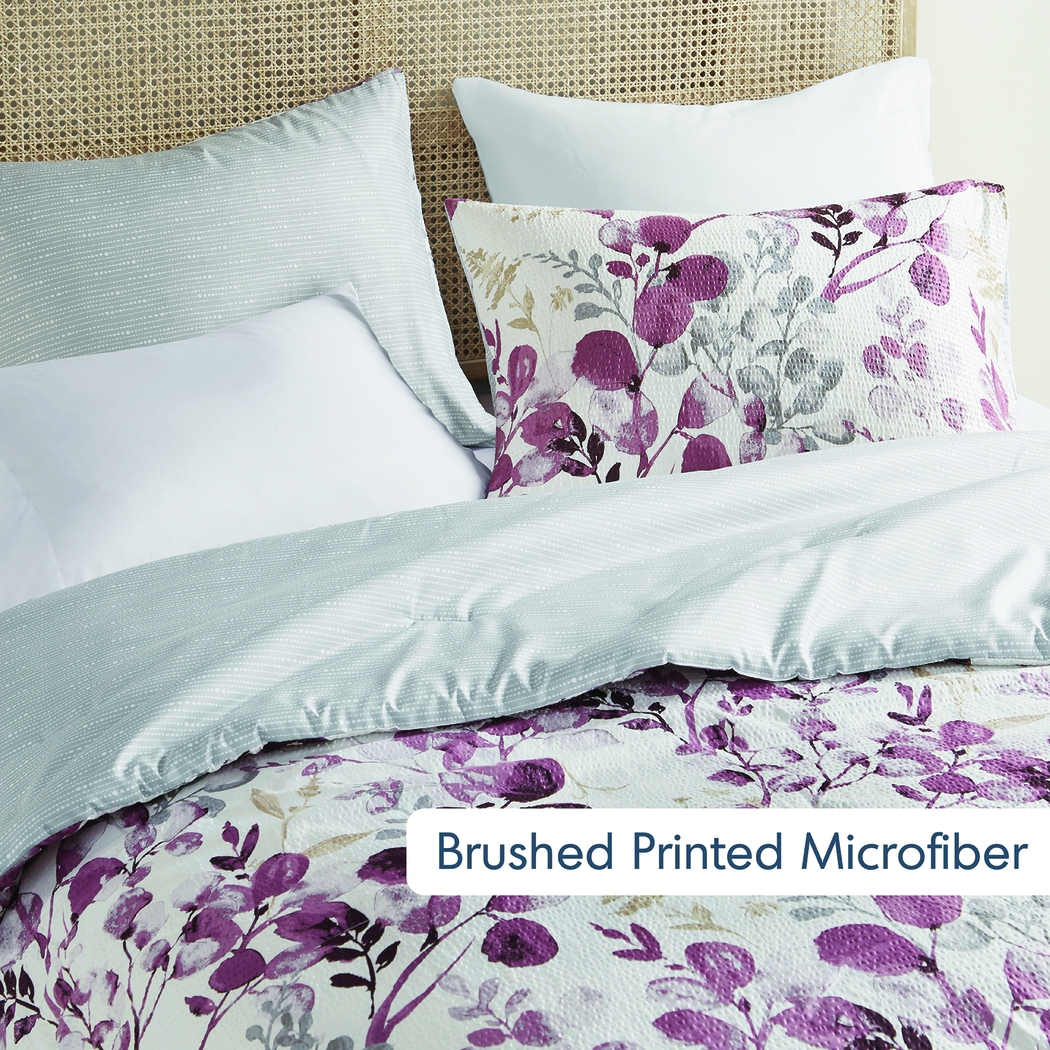 Croadea Purple Full/Queen 3 Pc Comforter Set - Thumbnail - Image 23