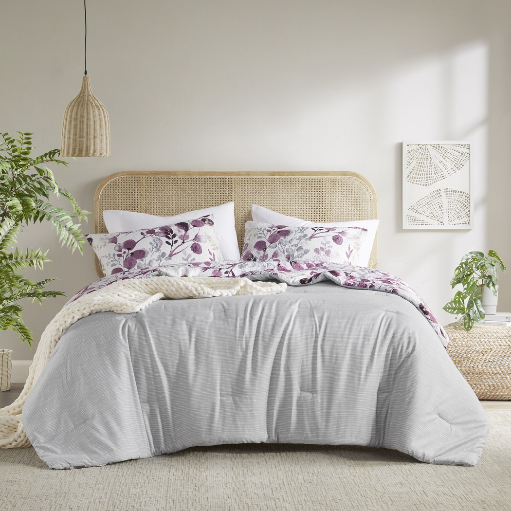 Croadea Purple Full/Queen 3 Pc Comforter Set - Thumbnail - Image 5