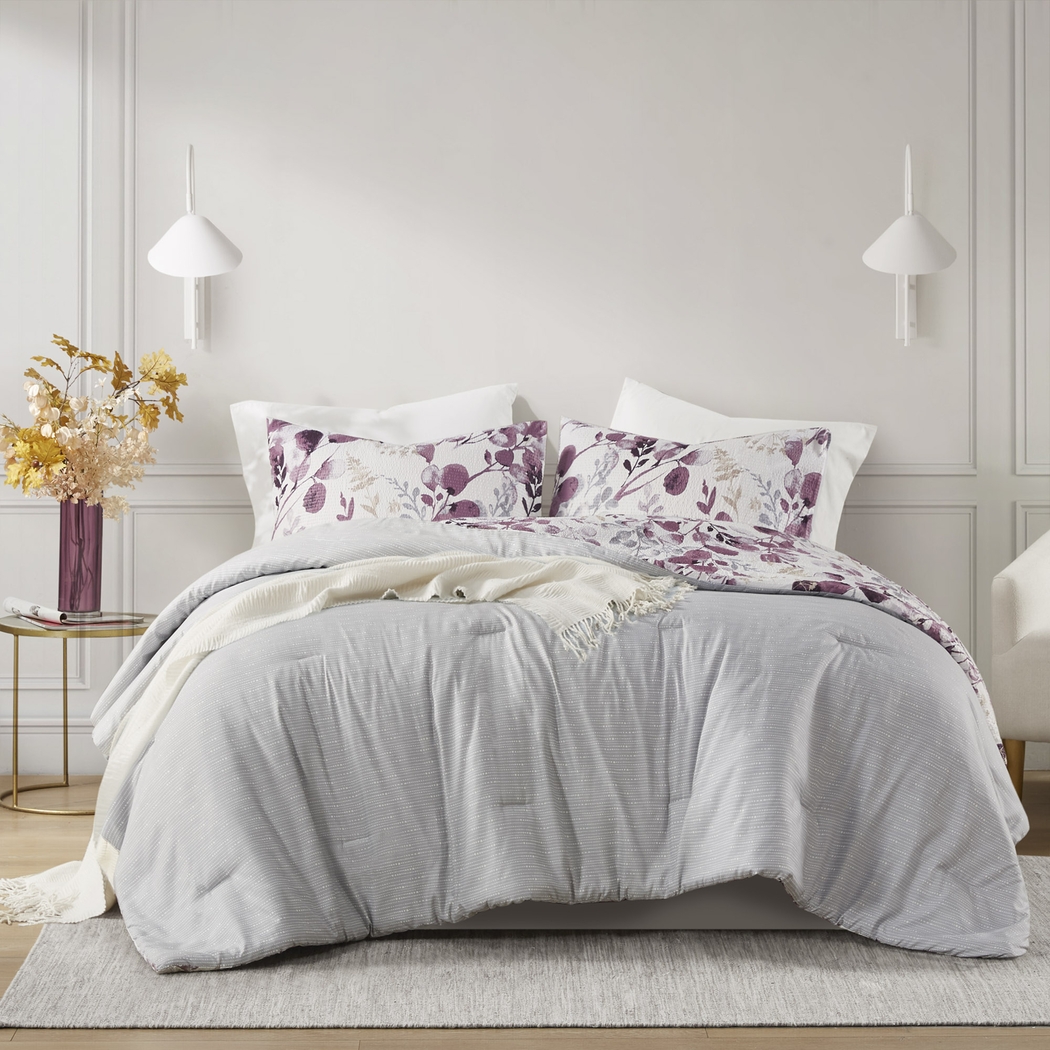Croadea Purple Full/Queen 3 Pc Comforter Set - Thumbnail - Image 6