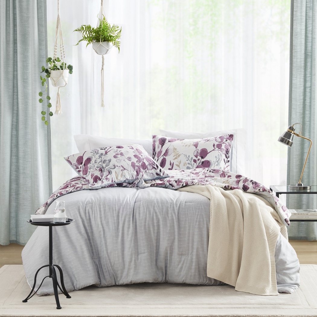 Croadea Purple Full/Queen 3 Pc Comforter Set - Thumbnail - Image 7