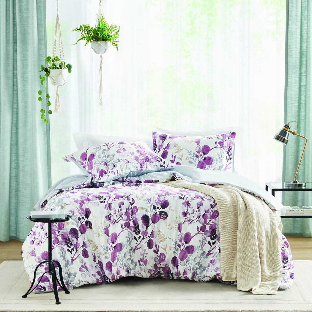 Croadea Purple Full/Queen 3 Pc Comforter Set - Thumbnail - Image 8