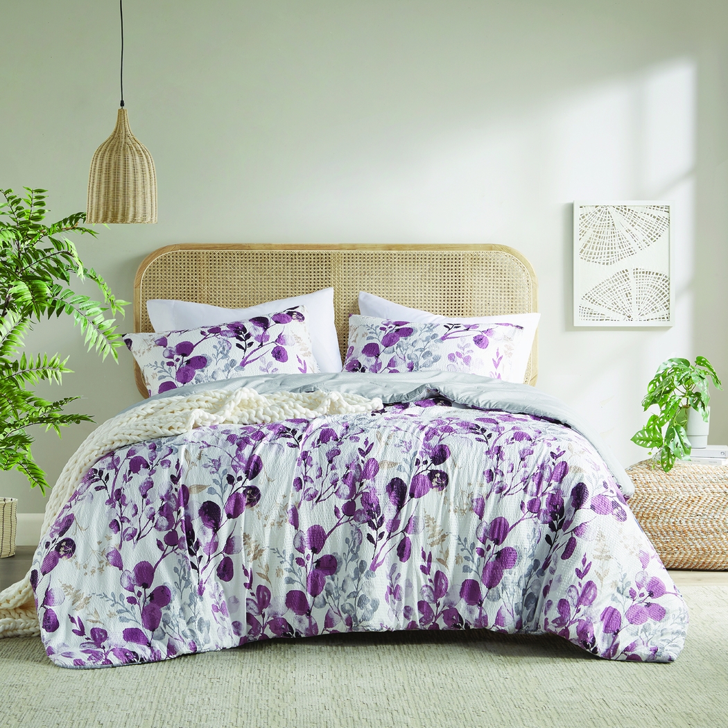 Croadea Purple Full/Queen 3 Pc Comforter Set - Thumbnail - Image 9