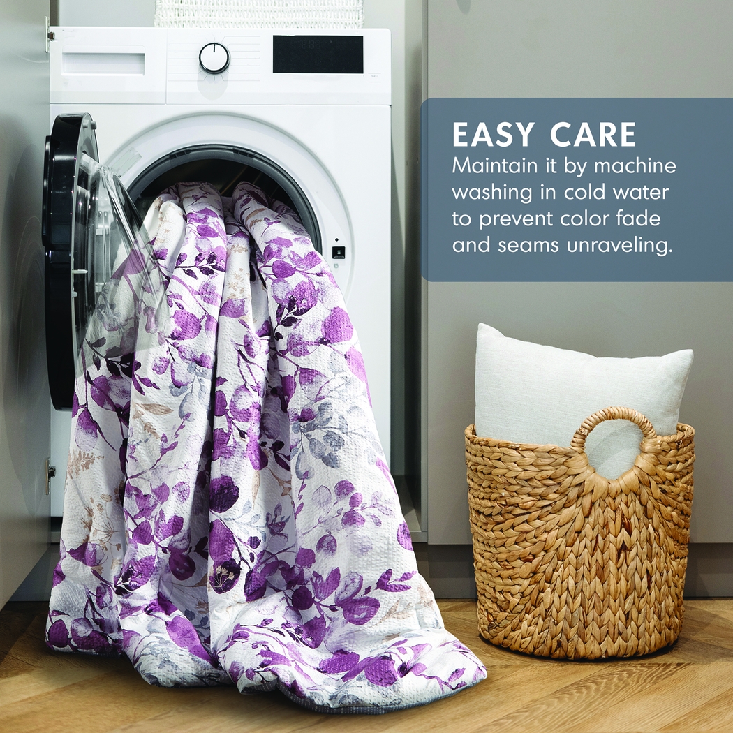 Croadea Purple Full/Queen 3 Pc Comforter Set - Thumbnail - Image 10