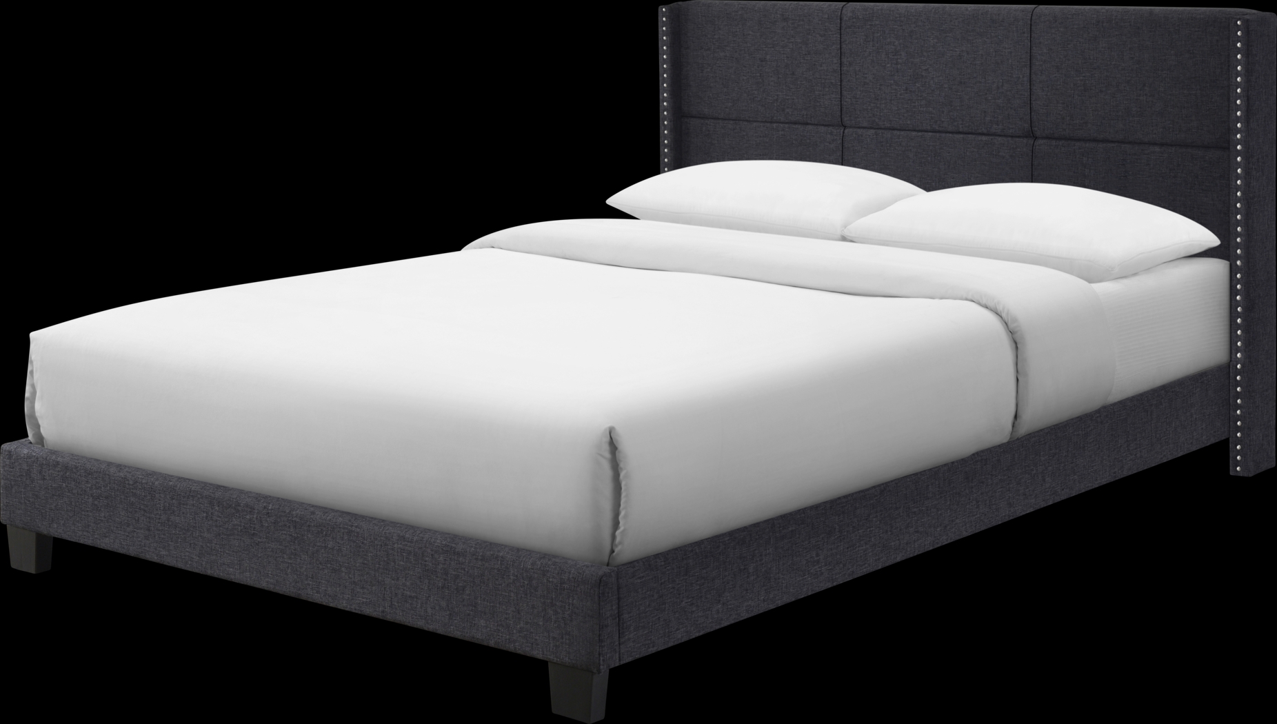Cromwell Black King Platform Bed - Thumbnail - Image 1