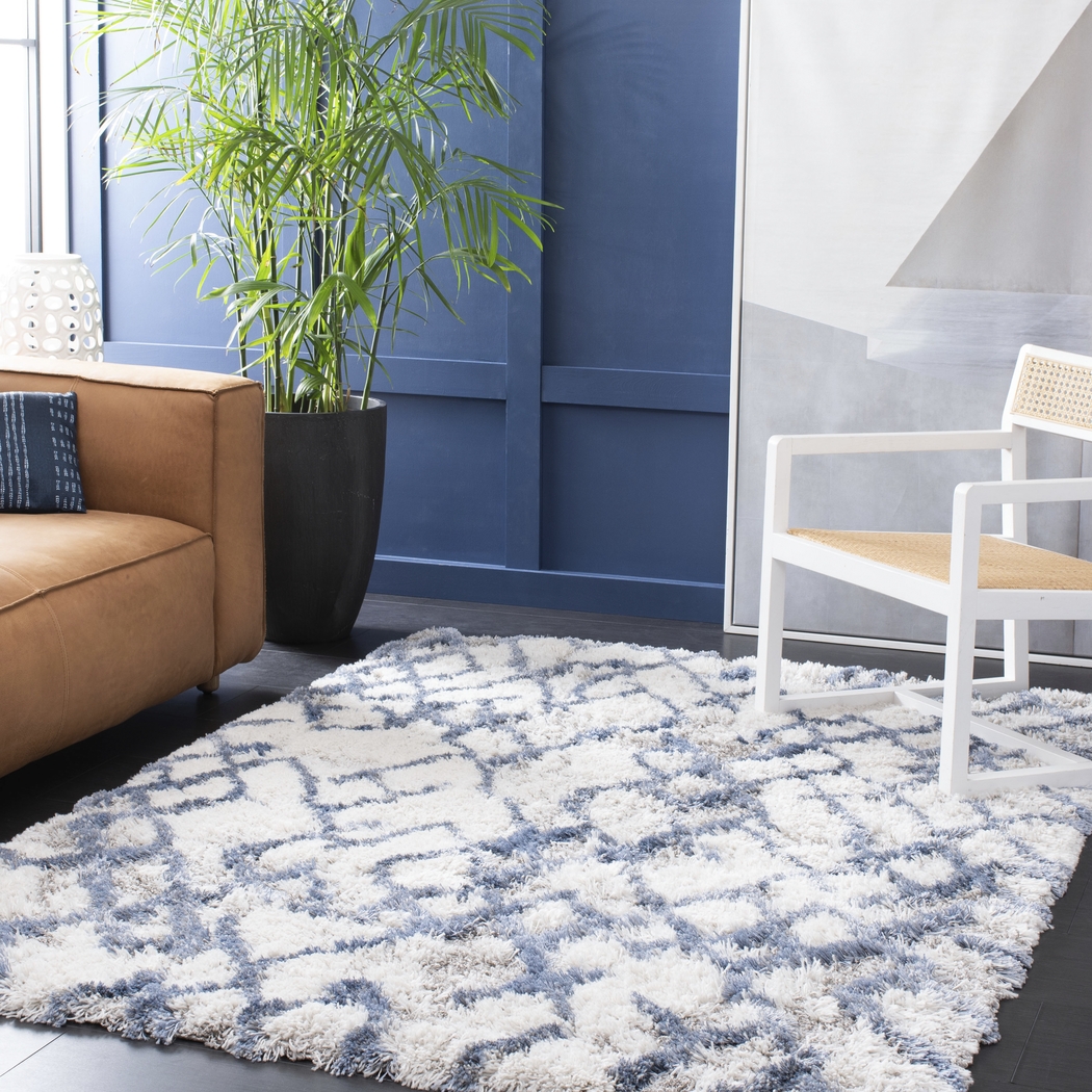 Crossed Paths Blue 8' x 10' Rug - Thumbnail - Image 2