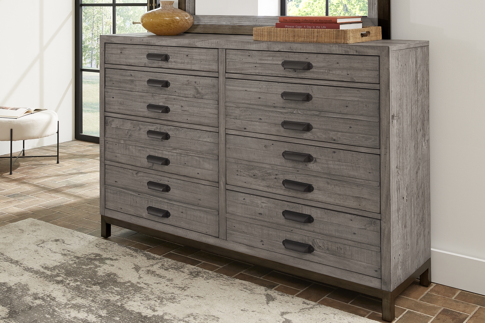 Crossgate Gray 7 Pc Queen Panel Bedroom - Thumbnail - Image 6