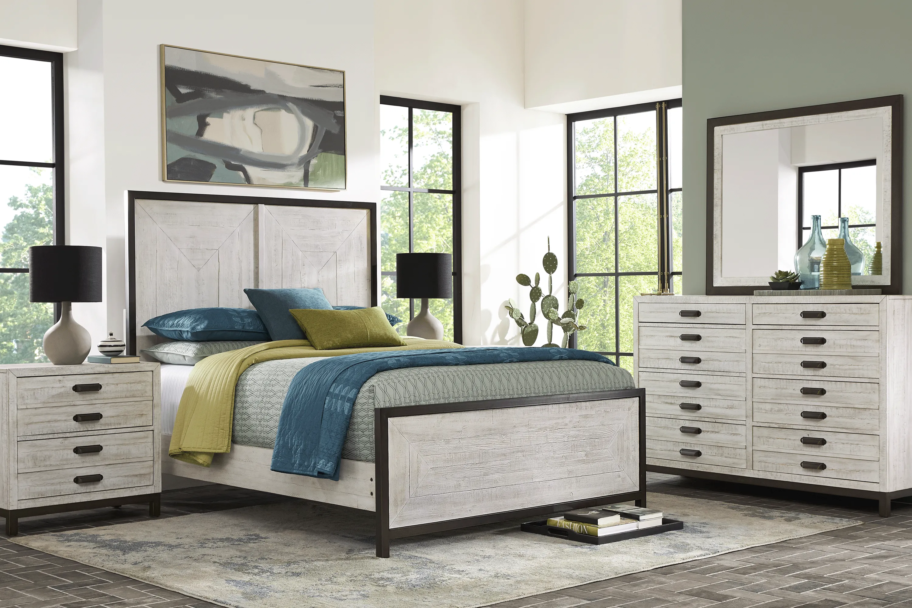 Crossgate White 7 Pc Queen Panel Bedroom - Thumbnail - Image 1