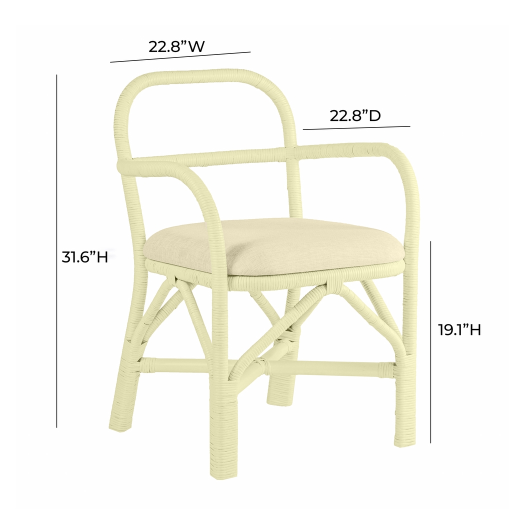 Crosskeys Cream Arm Chair - Thumbnail - Image 6
