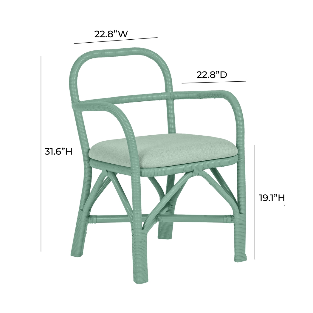 Crosskeys Green Arm Chair - Thumbnail - Image 6