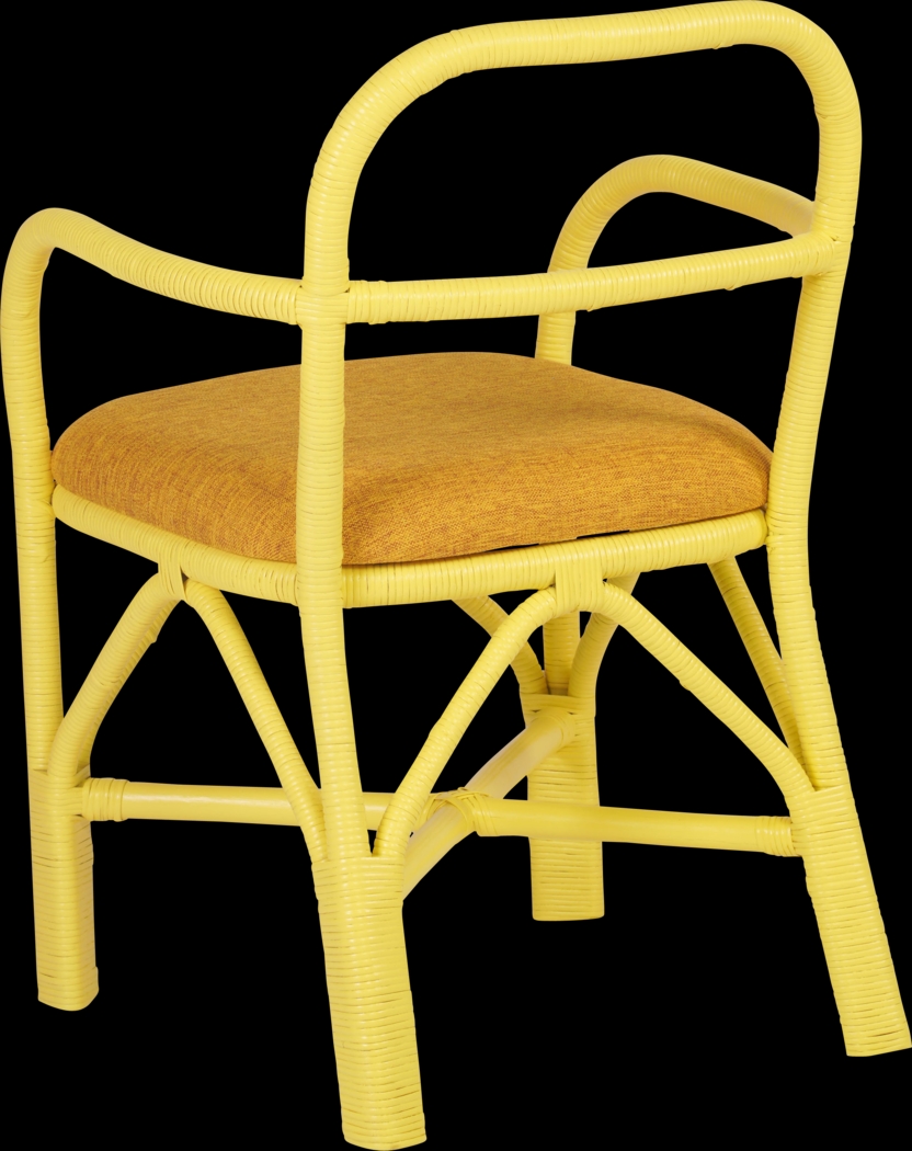 Crosskeys Yellow Arm Chair - Thumbnail - Image 4