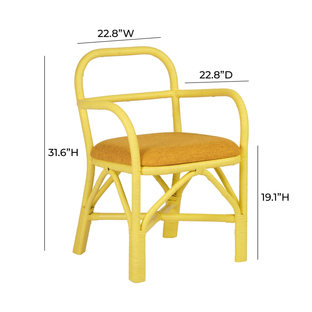Crosskeys Yellow Arm Chair - Thumbnail - Image 6