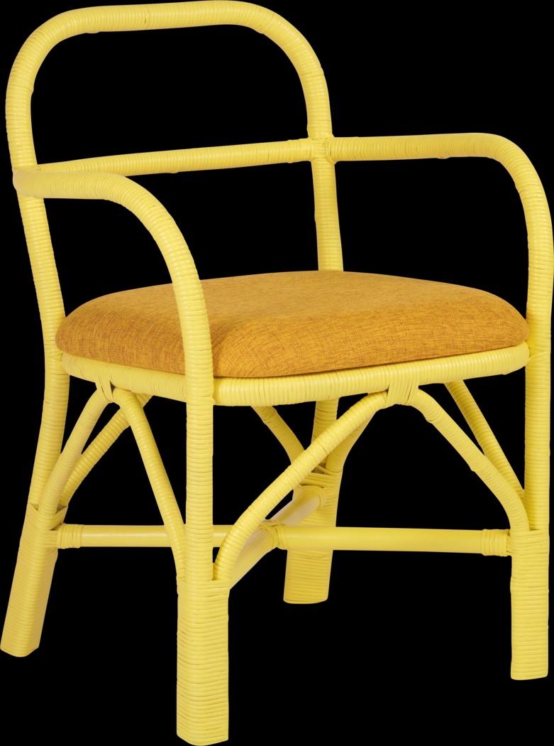 Crosskeys Yellow Arm Chair - Thumbnail - Image 1