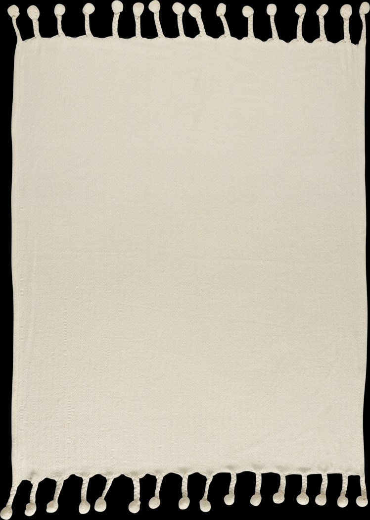 Crossmar Cream Throw Blanket - Thumbnail - Image 1