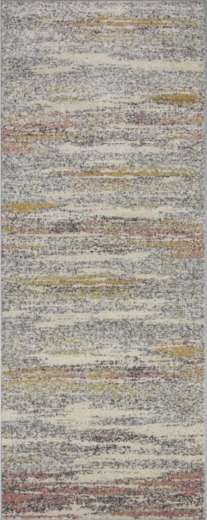 Crossrose Gray 2'3 x 7'6 Runner Rug - Thumbnail - Image 1