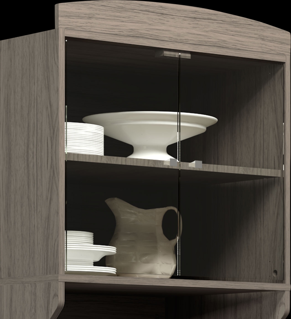 Crosswind Gray China Cabinet - Thumbnail - Image 6