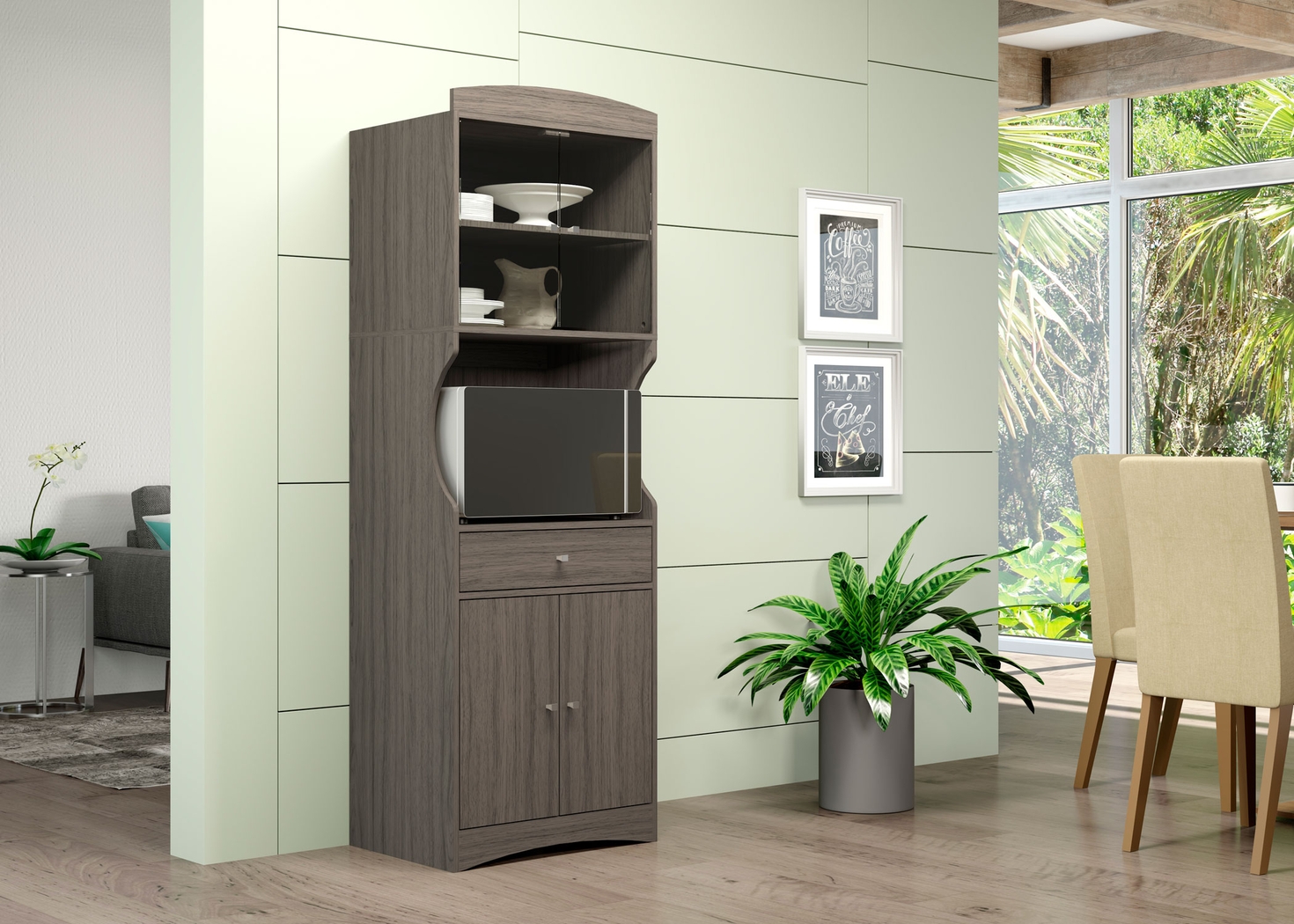 Crosswind Gray China Cabinet - Thumbnail - Image 7