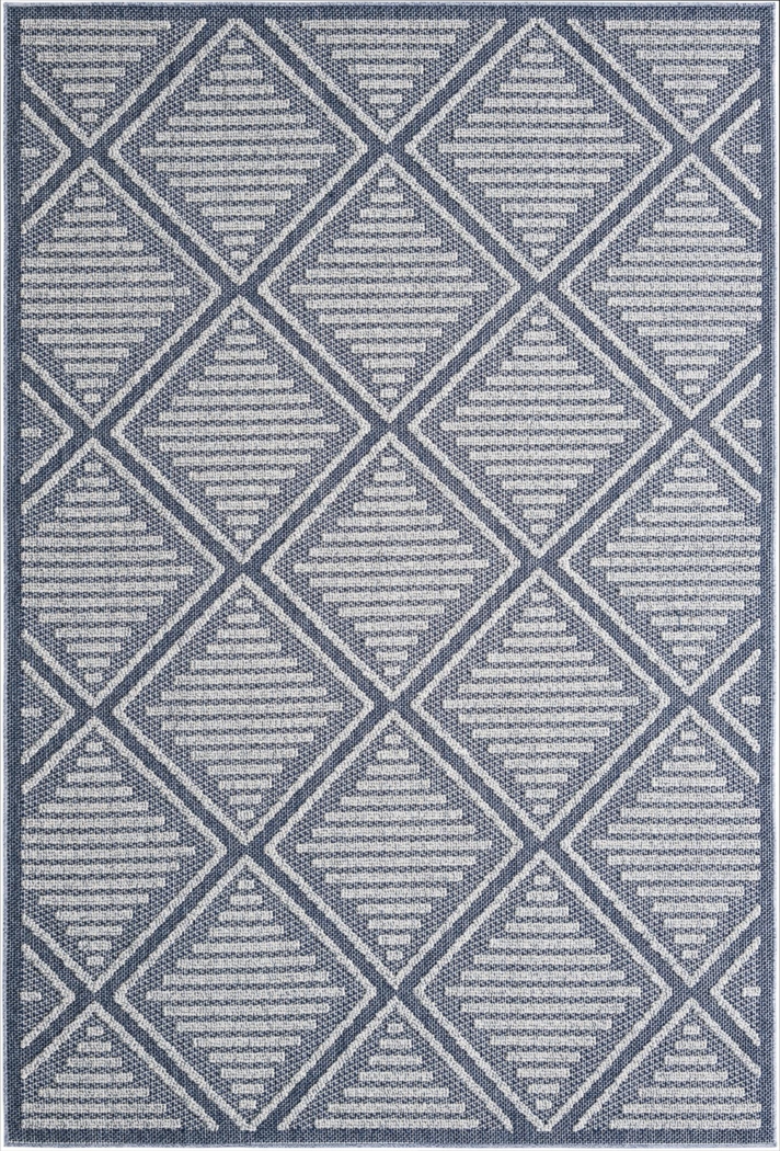 Crosswinds Navy 6'1 x 9' Indoor/Outdoor Rug - Thumbnail - Image 1