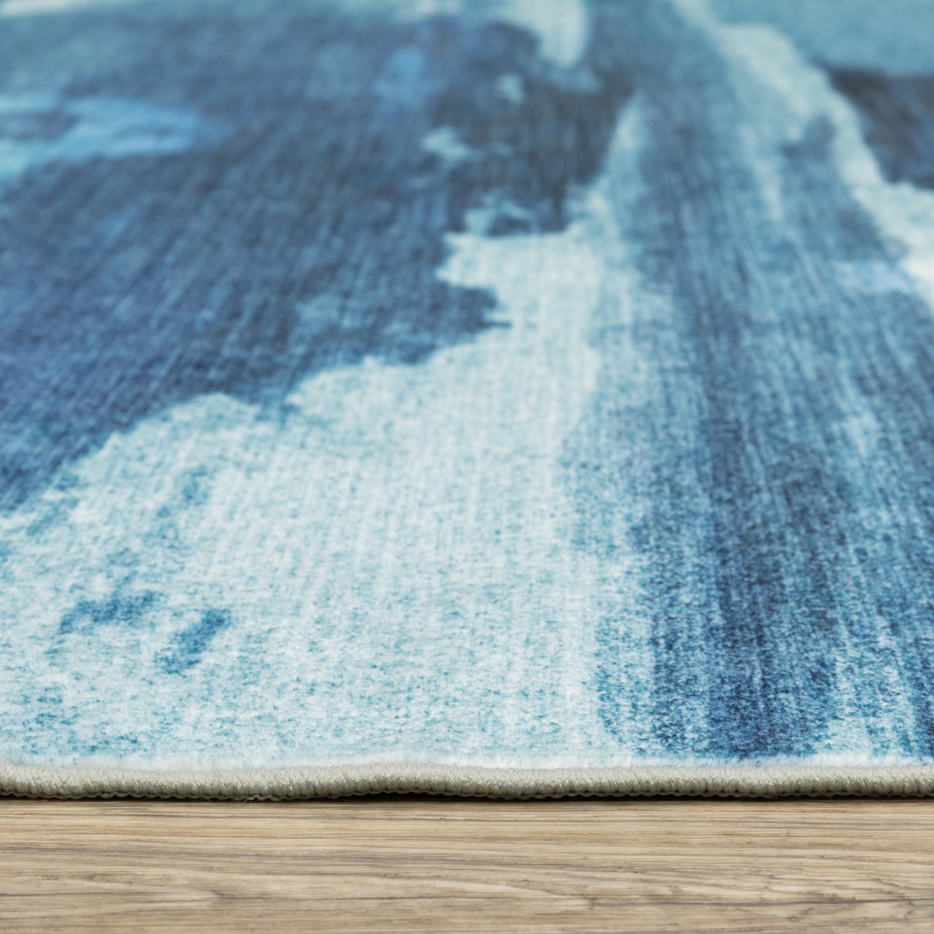 Crowby Blue 5' x 7' Rug - Thumbnail - Image 5