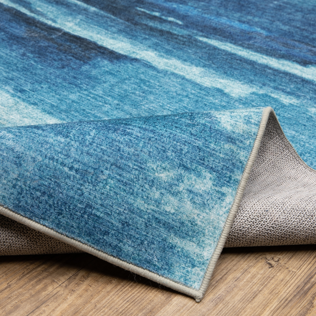 Crowby Blue 5' x 7' Rug - Thumbnail - Image 7