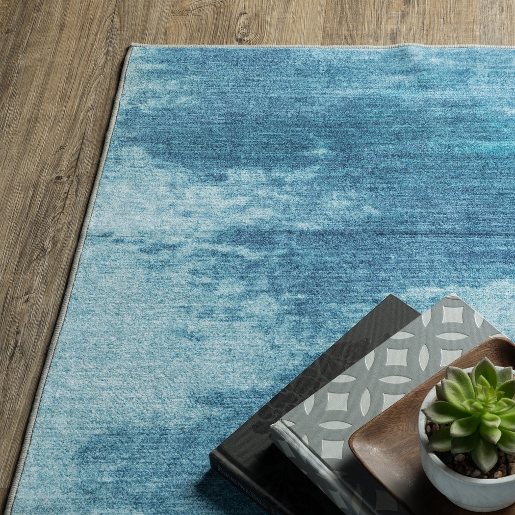 Crowby Blue 7'6 x 10' Rug - Thumbnail - Image 8