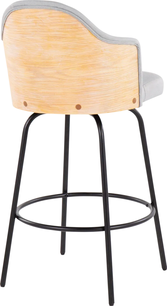 Crowea Light Gray Counter Height Stool, Set of 2 - Thumbnail - Image 4