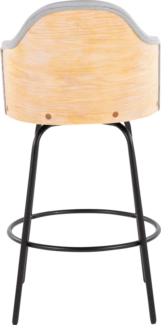 Crowea Light Gray Counter Height Stool, Set of 2 - Thumbnail - Image 5