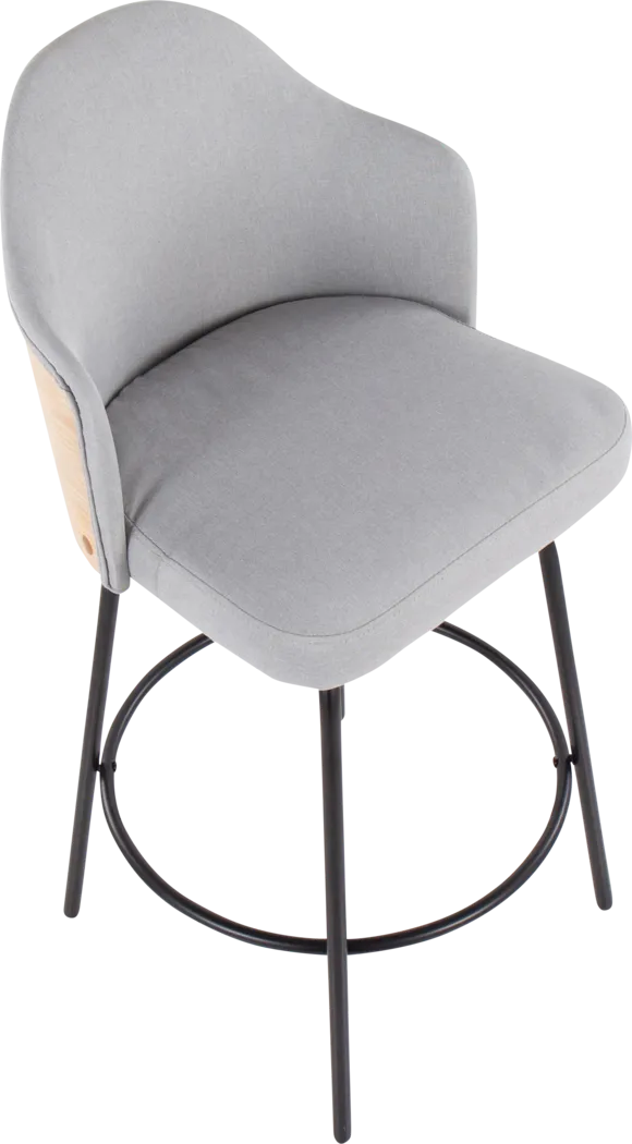 Crowea Light Gray Counter Height Stool, Set of 2 - Thumbnail - Image 7