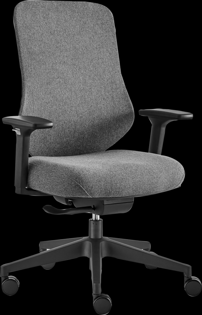 Crowfoot Gray Office Chair - Thumbnail - Image 1