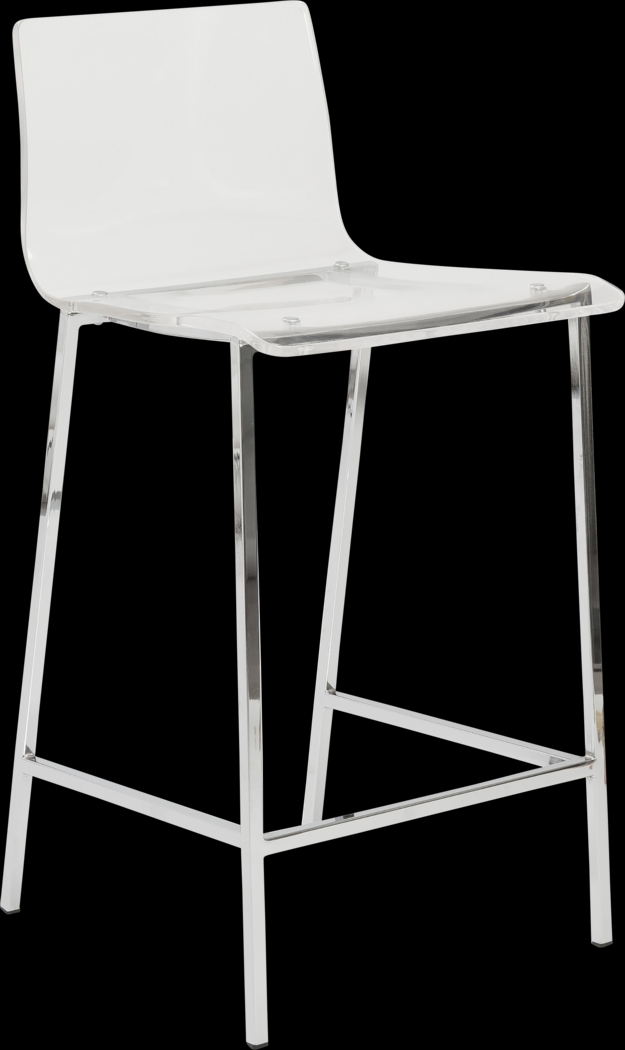 Crownhardt Clear Counter Stool, Set of 2 - Thumbnail - Image 3