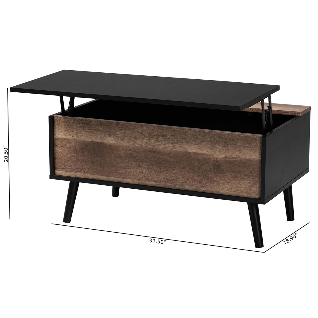 Crownover Brown Lift Top Cocktail Table - Thumbnail - Image 10