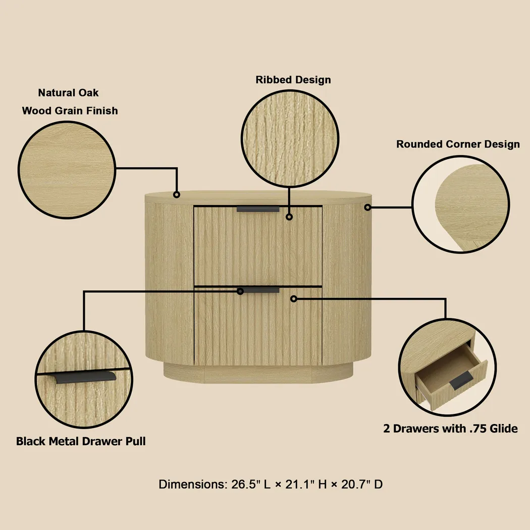 Crowpaw Brown and Black Nightstand - Thumbnail - Image 6