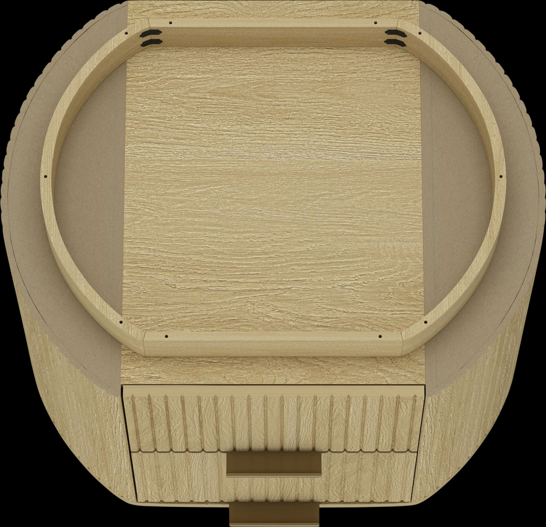 Crowpaw Brown and Gold Nightstand - Thumbnail - Image 4