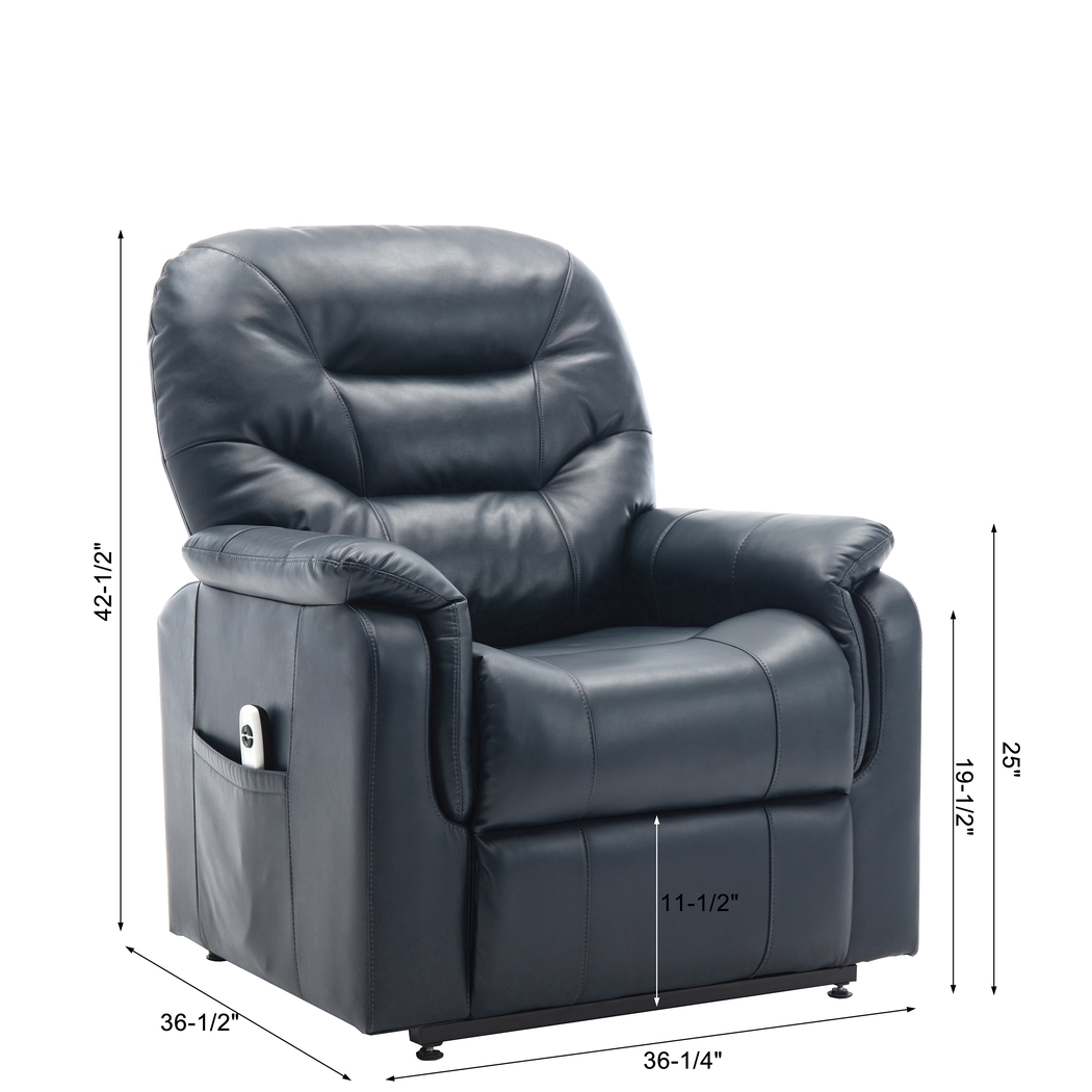 Crozart Blue Power Recliner - Thumbnail - Image 11