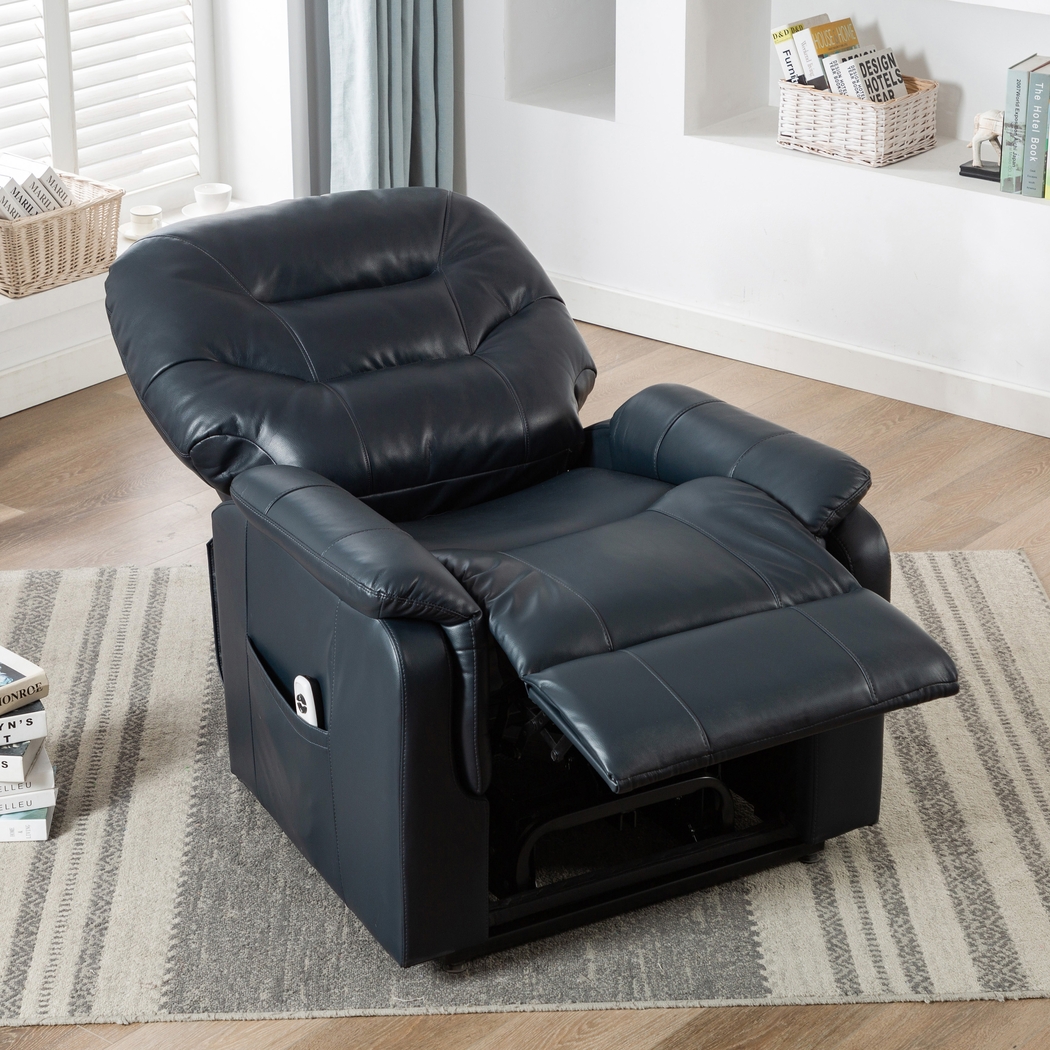 Crozart Blue Power Recliner - Thumbnail - Image 10