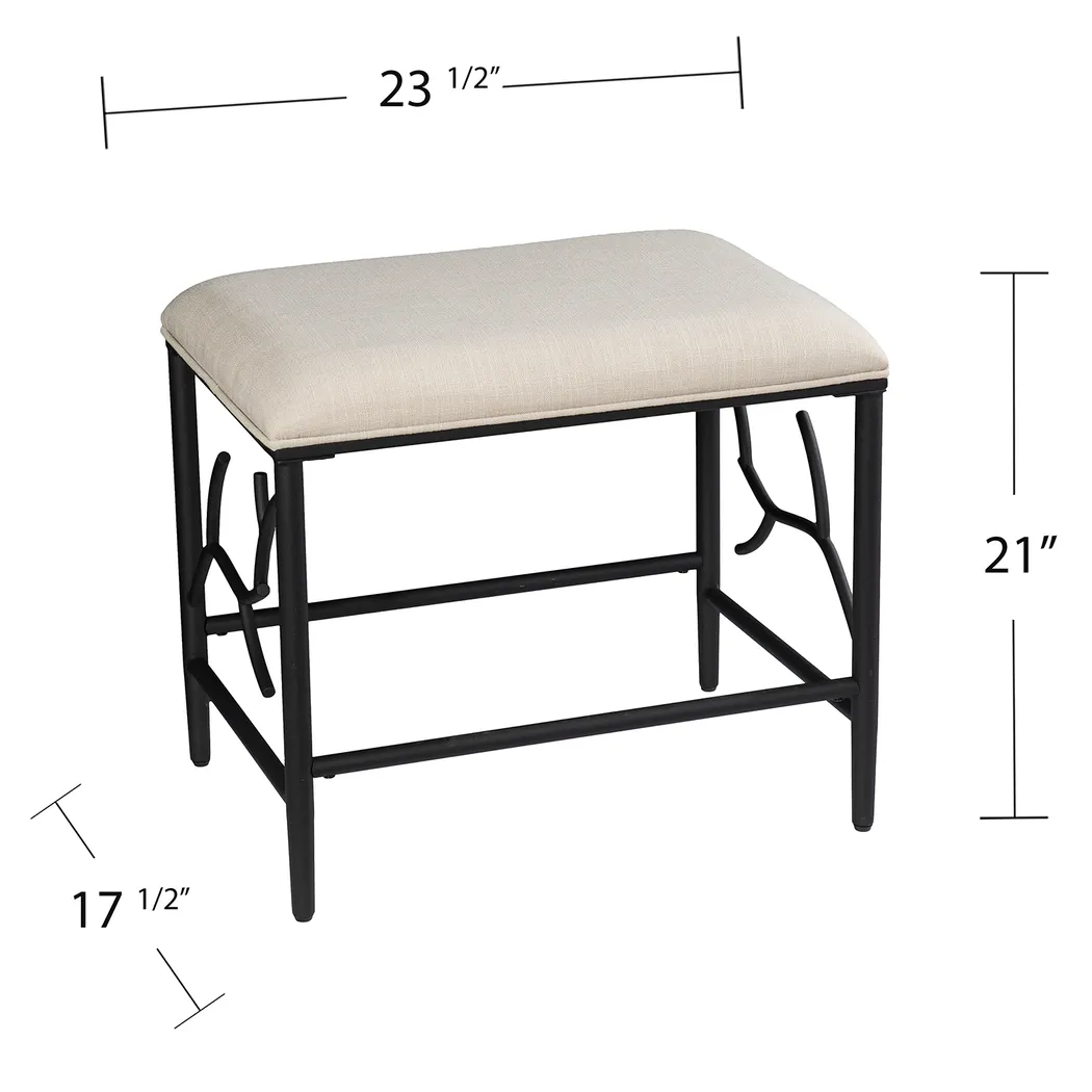 Crumhorn White Accent Bench - Image 7