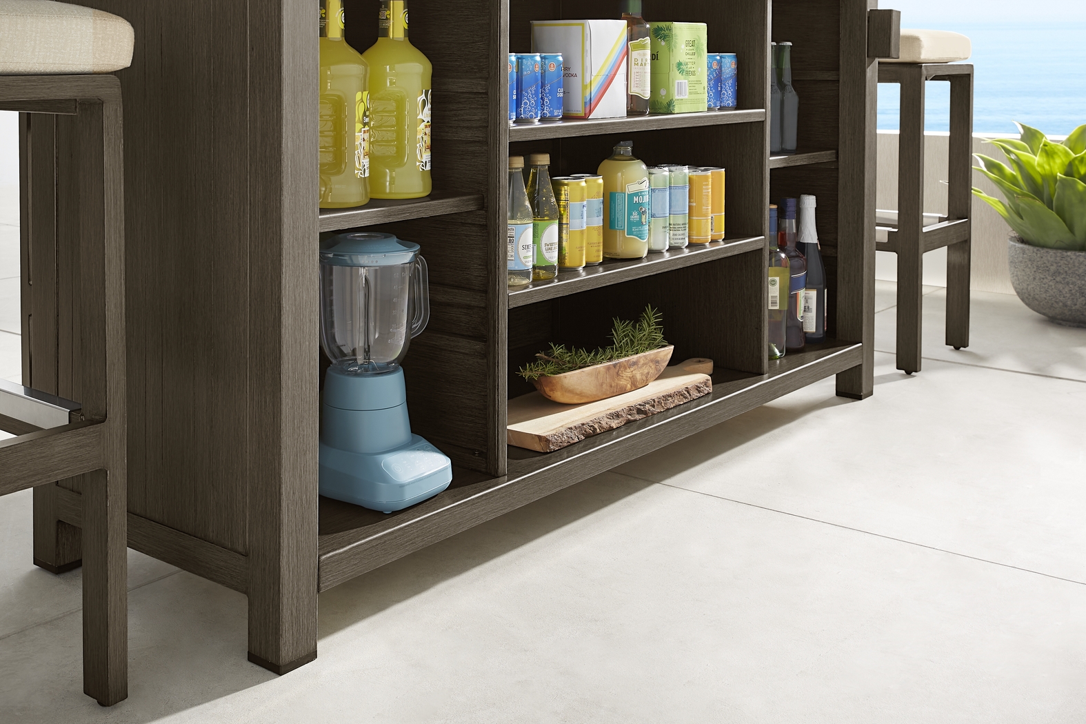 Cruz Brown 5 Pc Outdoor Bar Set - Thumbnail - Image 7